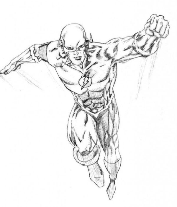 Dc comic the flash coloring pages