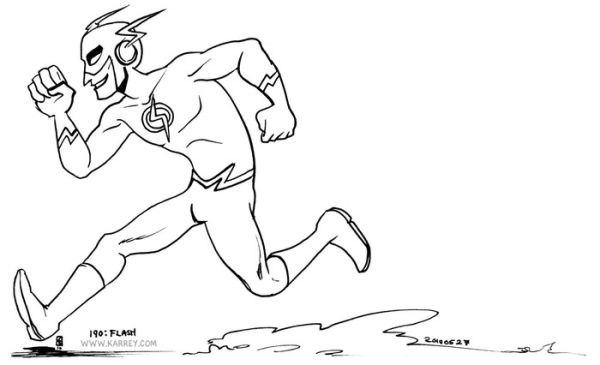 Dc comic the flash colouring pages page for kids