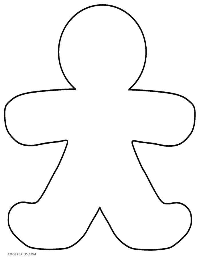 Decorate Blank Gingerbread Man Coloring Pages