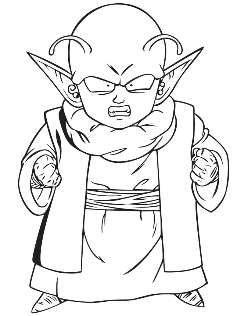 Dende Dragon Ball Z Coloring Pages