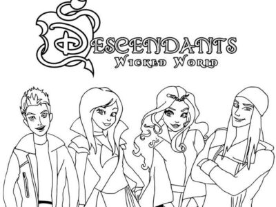 Descendants Wicked World Coloring Pages Coloring Page