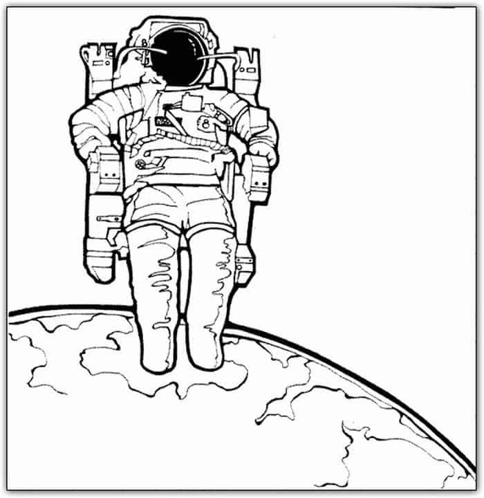 Astronaut Coloring Pages Printable PDF - Coloringfolder.com