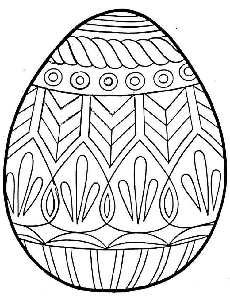 Detailed Easter Egg Coloring Pages
