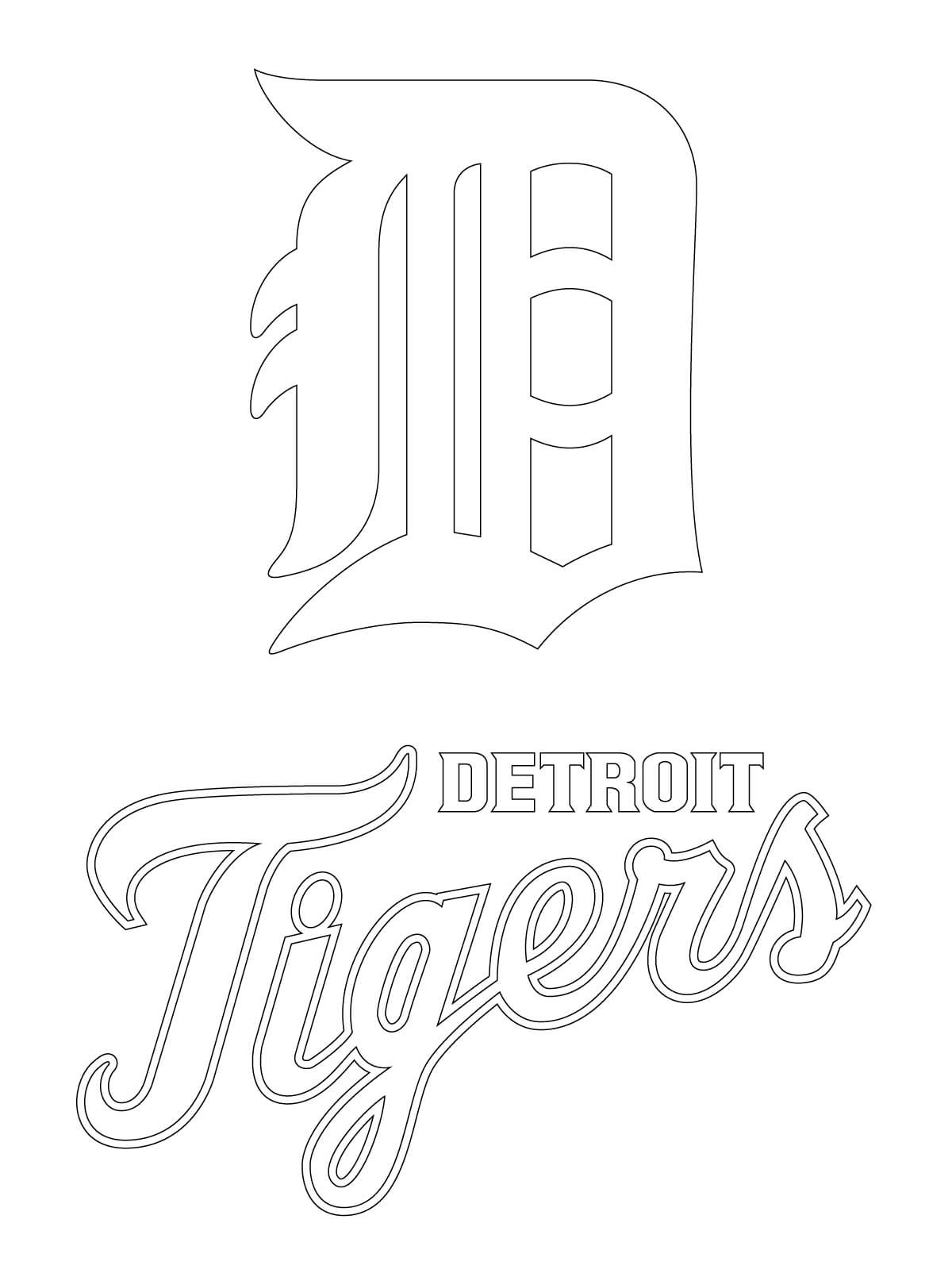 detroit tigers coloring pages