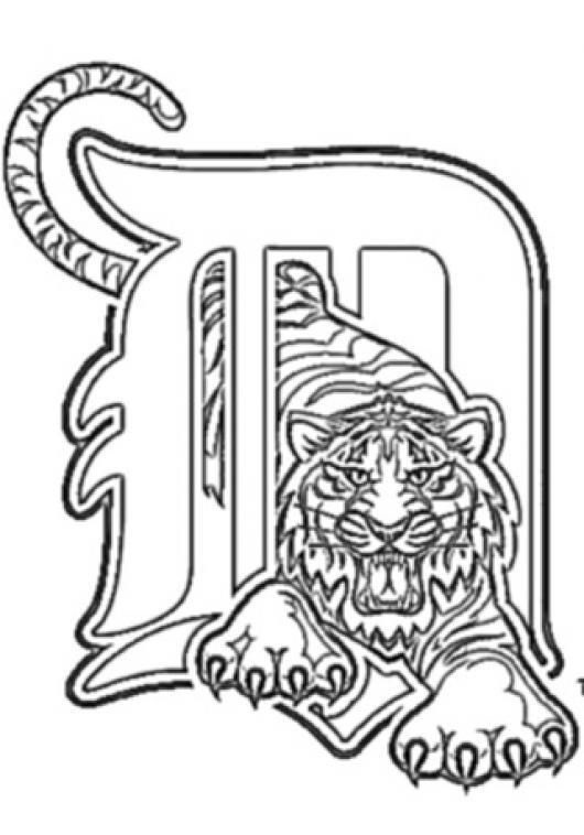 detroit tigers logo coloring pages