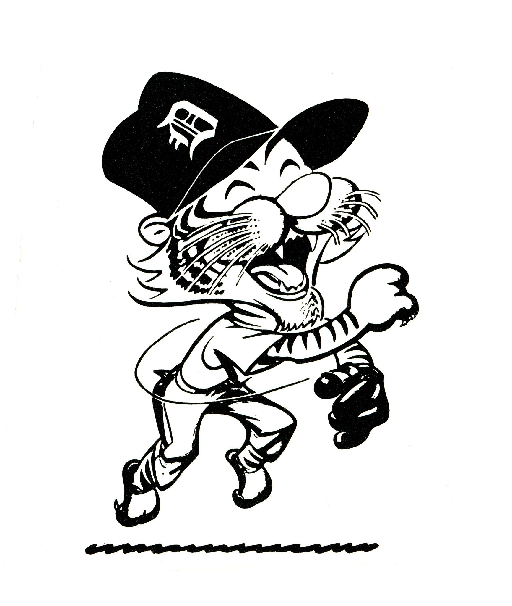 detroit tigers mascot coloring pages