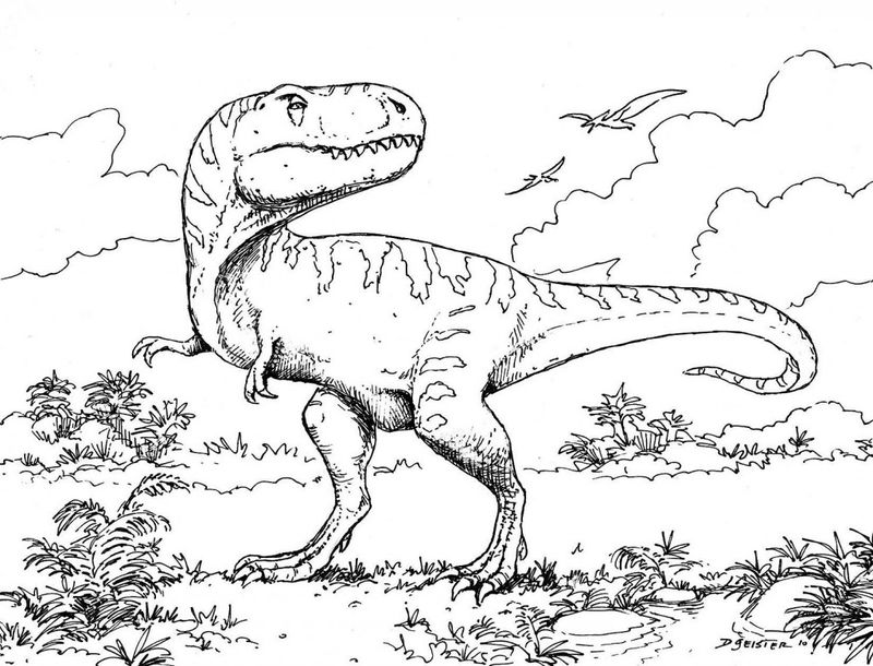 Dinosaur Printable Coloring Pages