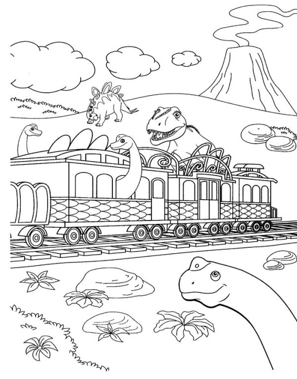 coloring pages tiny dinosaur train