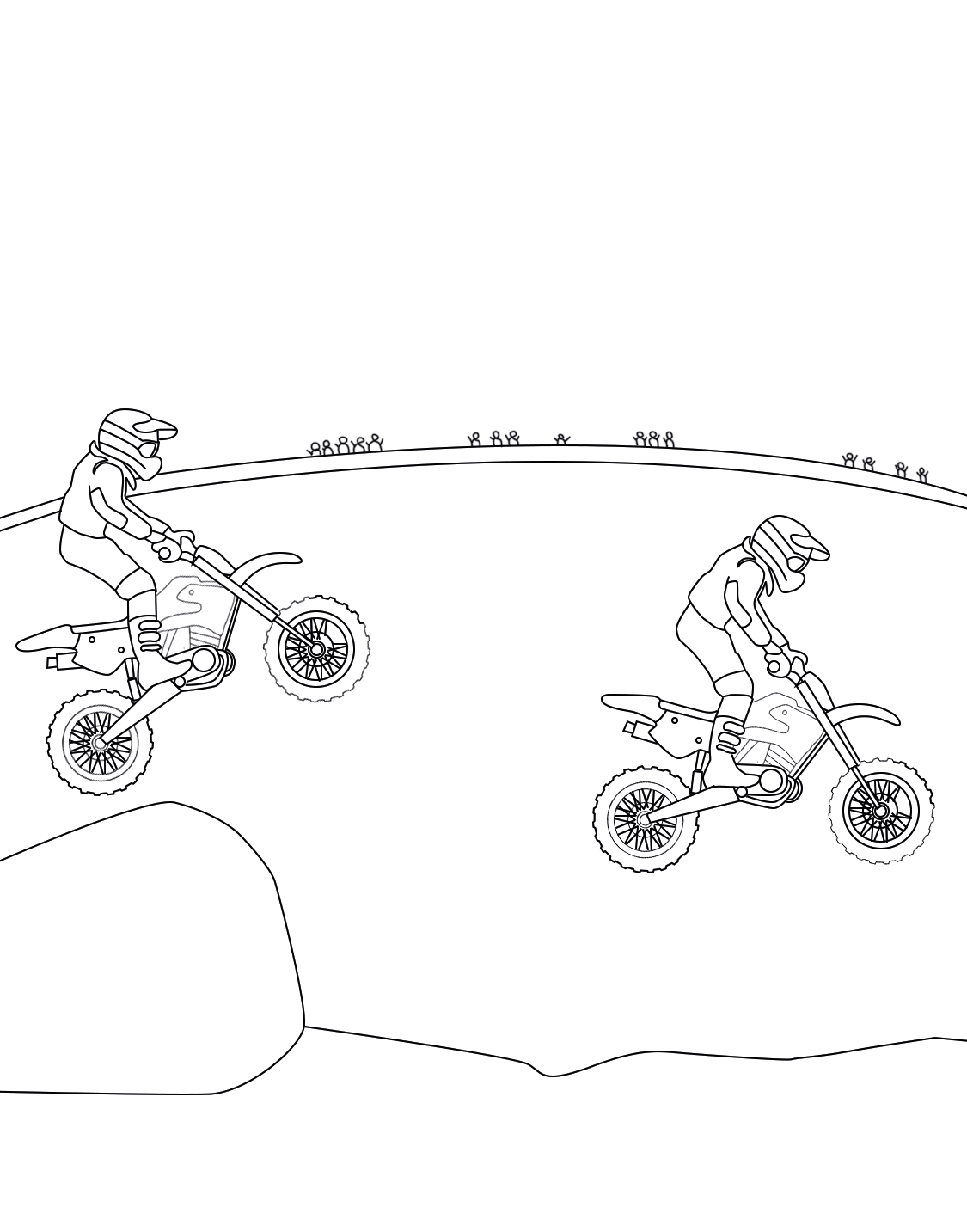 dirt bike motorcycle racing coloring pages