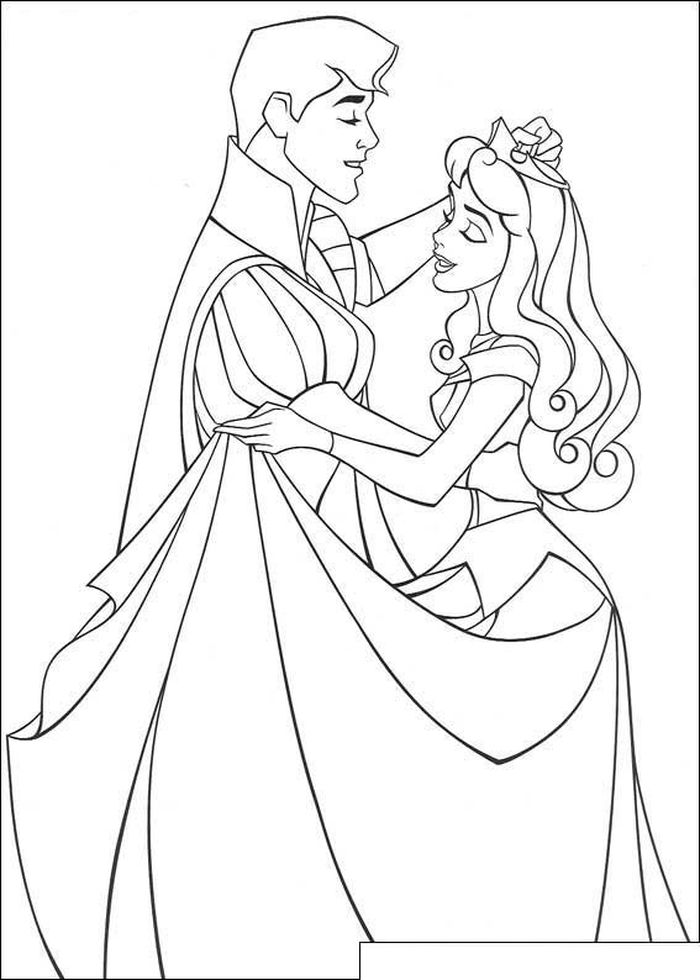 Disney Aurora Wedding Day Coloring Pages