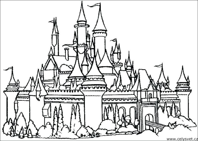 Disney Castle Coloring Pages Free