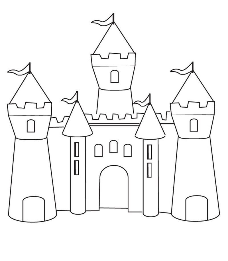 disney castle coloring pages printable