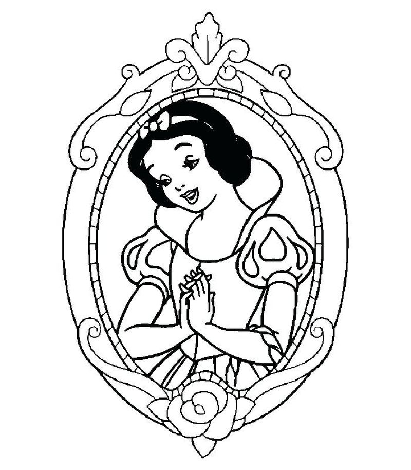 coloring pages princess snow white