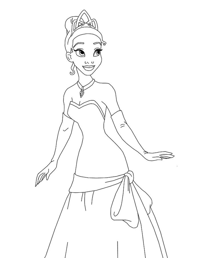 Disney Coloring Pages Tiana