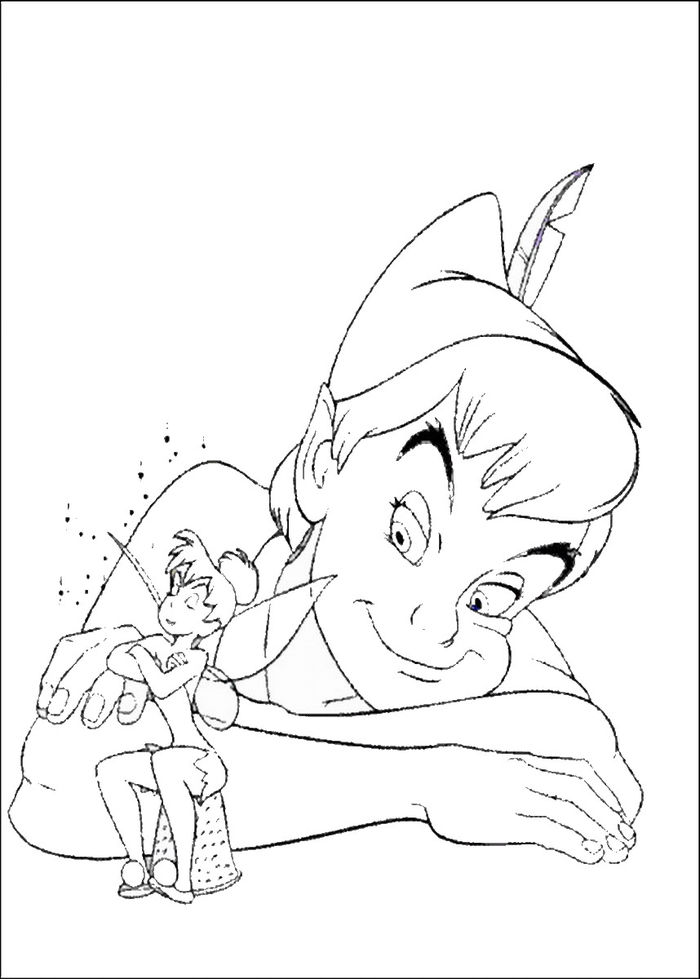 Disney Coloring Pages Tinkerbell And Peter Pan