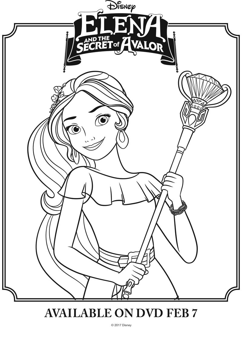 Disney Junior Elena Of Avalor Coloring Pages