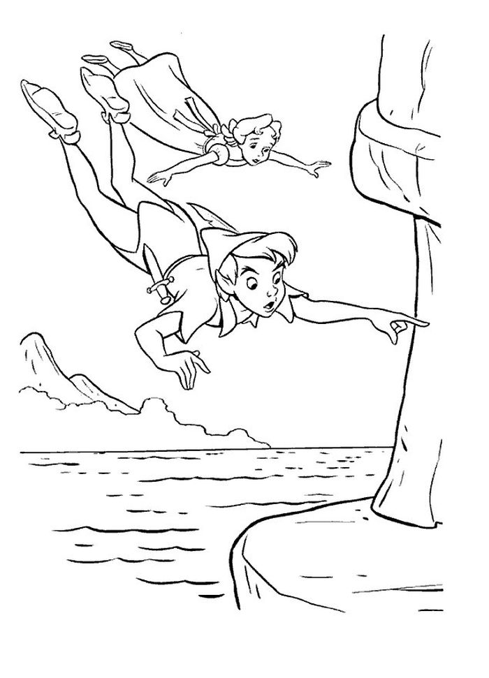 Disney Peter Pan Coloring Pages Free