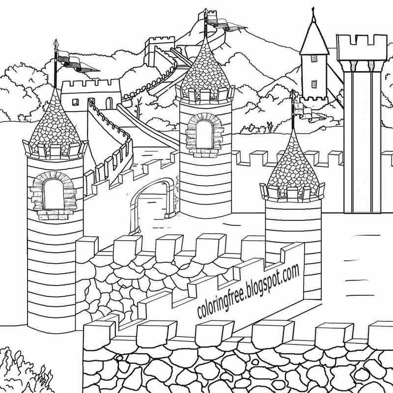 Disney Princess Castle Coloring Pages