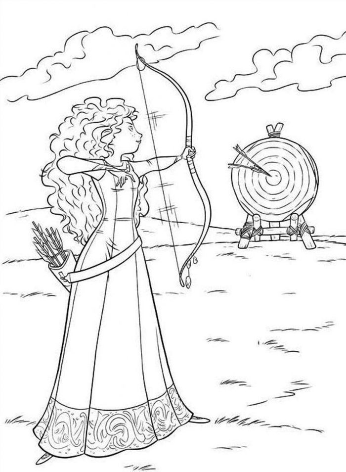 Disney Princess Coloring Pages Merida