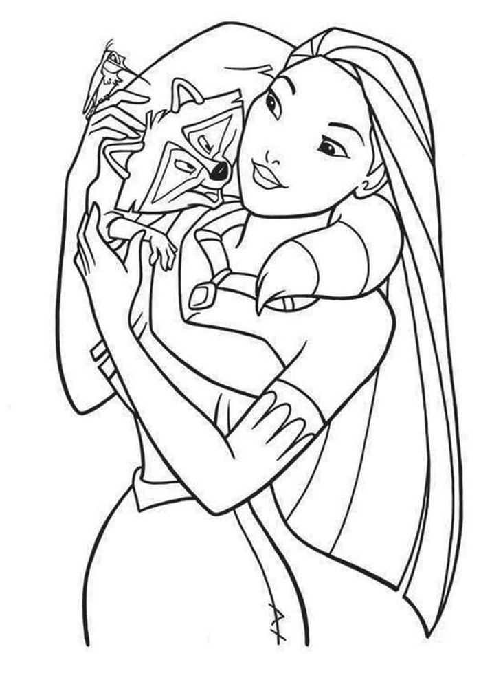 Disney Princess Pocahontas Coloring Pages