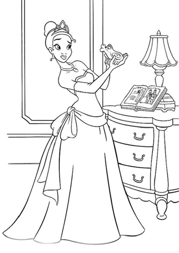 Disney Princess Tiana Coloring Pages Free