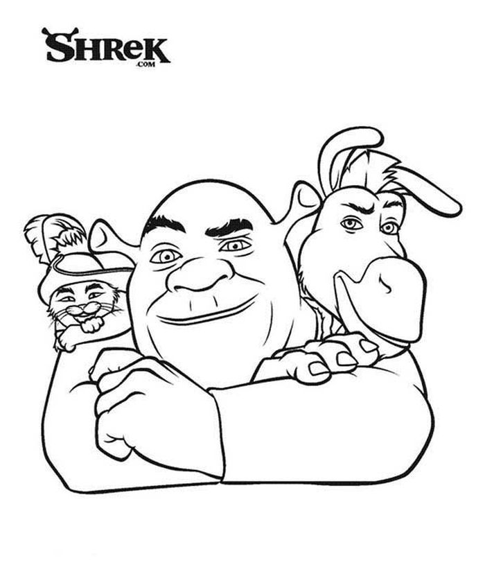 Disney Shrek Coloring Pages