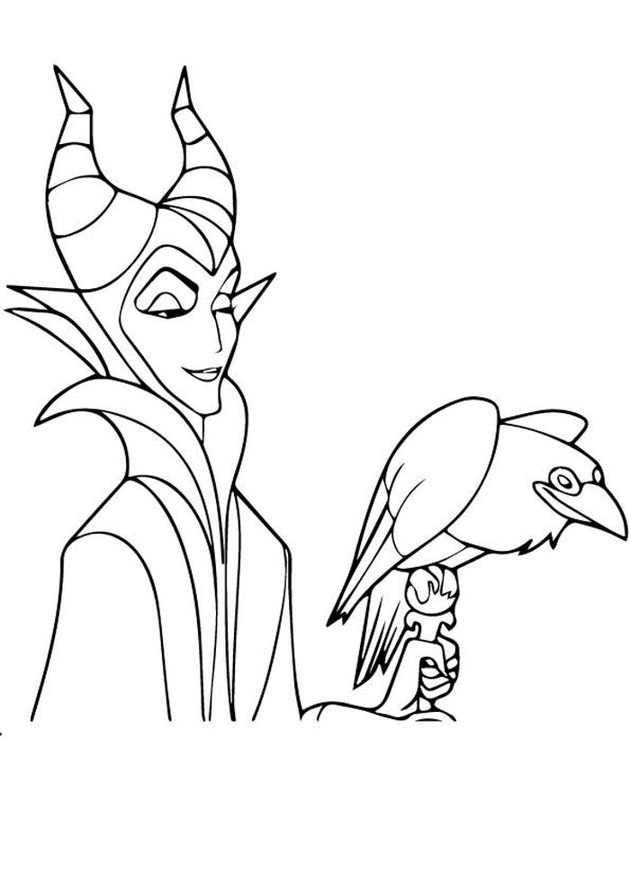 Disney Sleeping Beauty Raven Coloring Pages