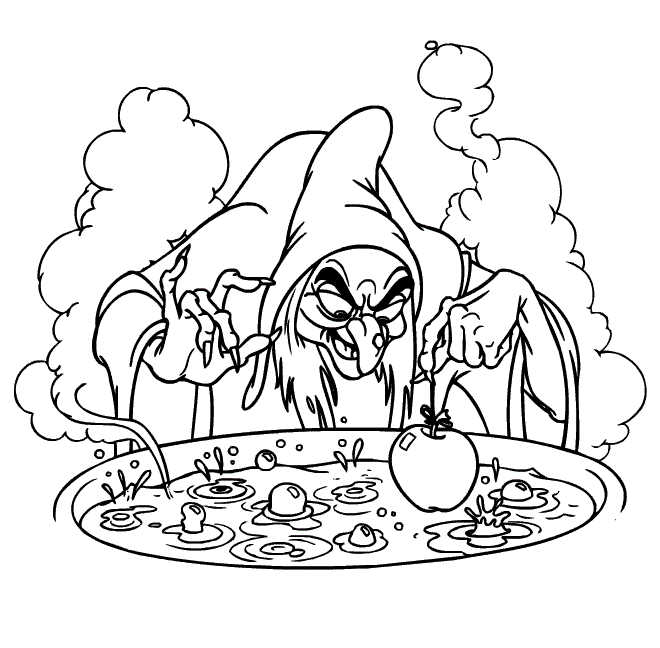 Disney Snow White Witch Coloring Page