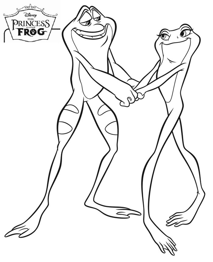 Disney Tiana In Frog Form Coloring Pages