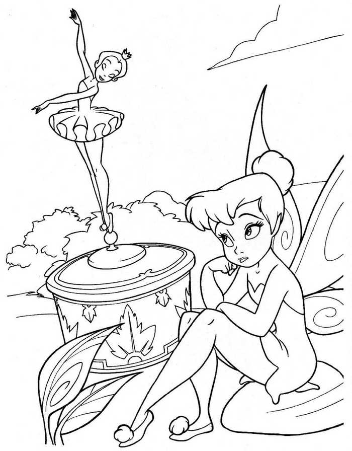 Disney Tinkerbell Fairy Coloring Pages