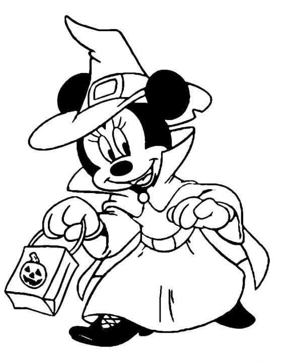 Disney Trick Or Treat Coloring Pages