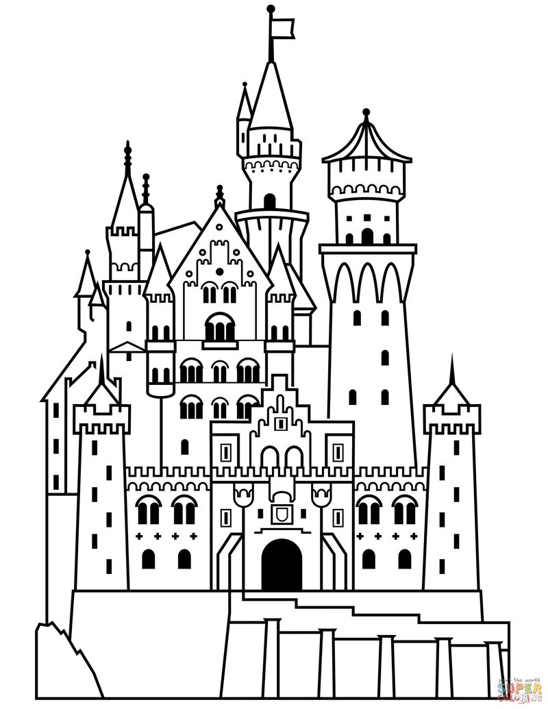 Disney World Castle Coloring Pages