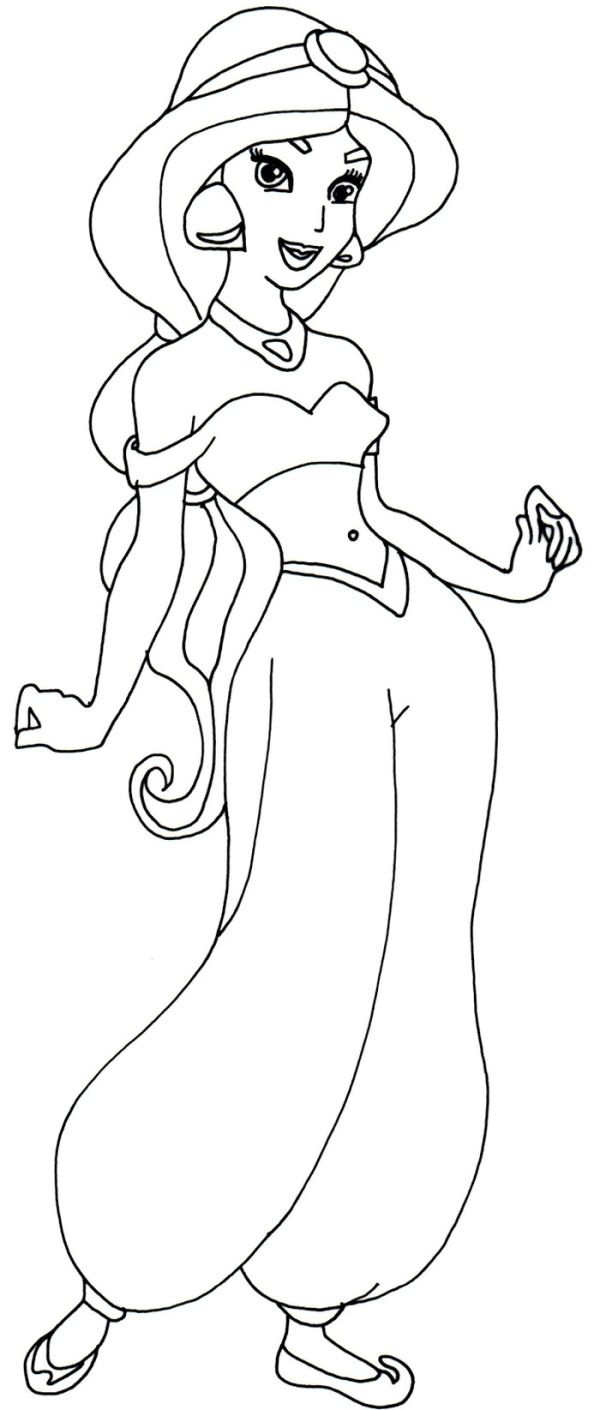 Disney characters princess jasmine coloring book