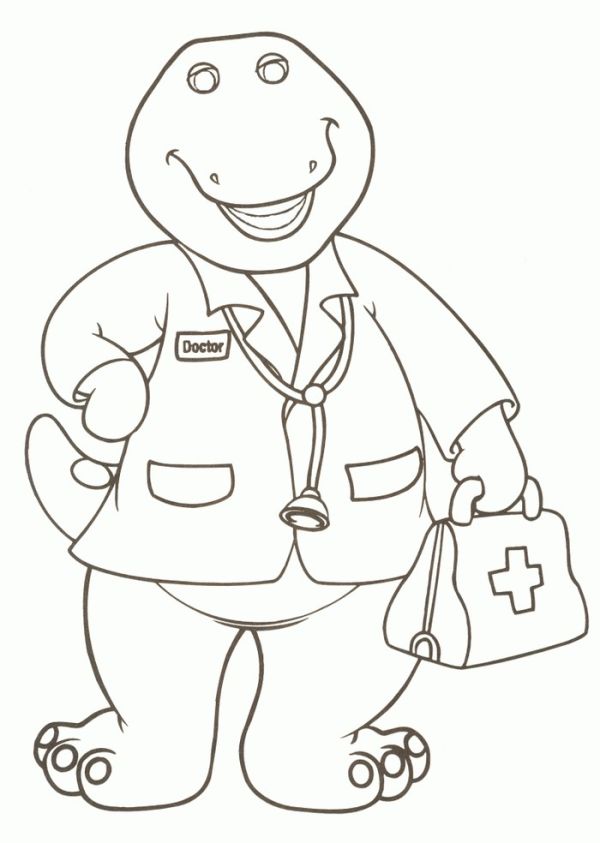 Doctor barney coloring pages