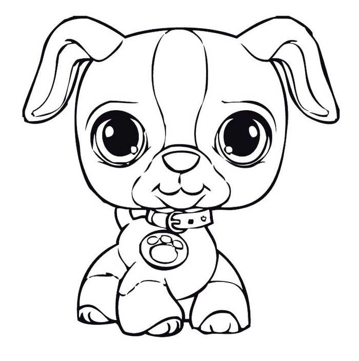 Dog Cute Puppy Animal Coloring Pages