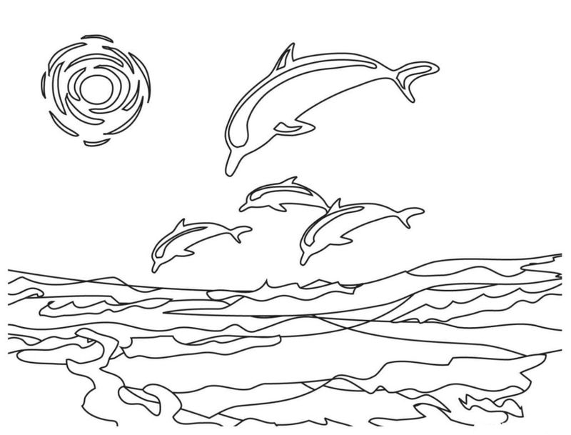 Dolphin Coloring Pages For Kids