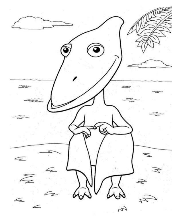 Don Acting Shy And Not Confident In Dinosaurus Train Coloring Page Coloring Sun