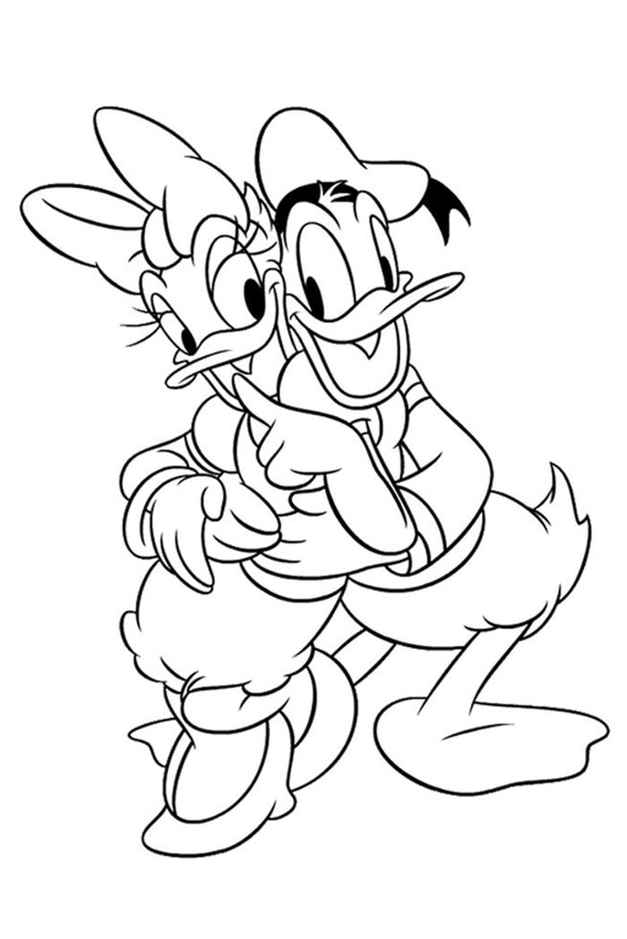 Donald And Daisy Duck Coloring Pages