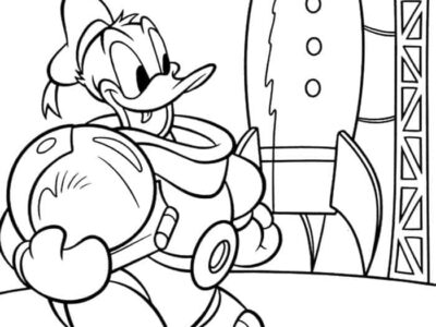 Donald Duck Astronaut Coloring Pages