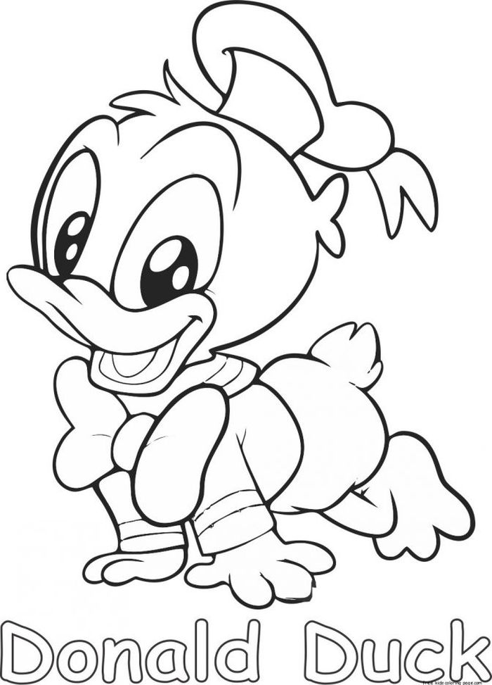 coloring pages of baby donald duck