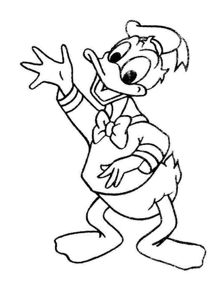 Donald Duck Whering A Prdue Shirt Coloring Pages