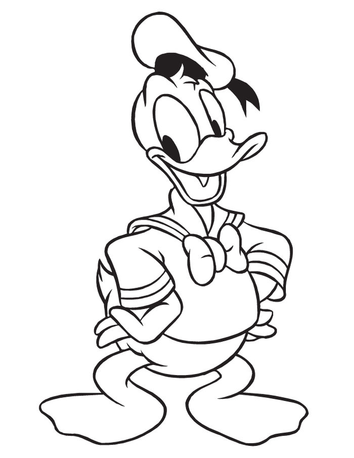 Donald The Duck Coloring Pages