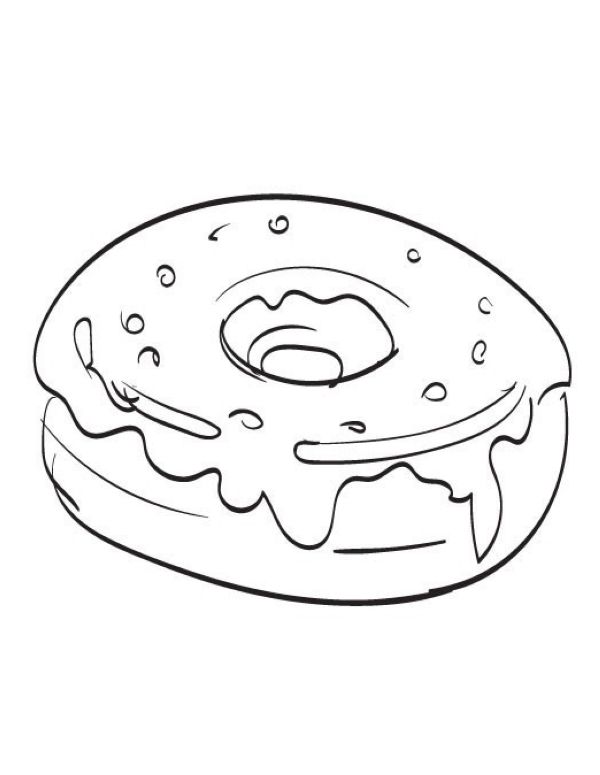 Donut Coloring Pages