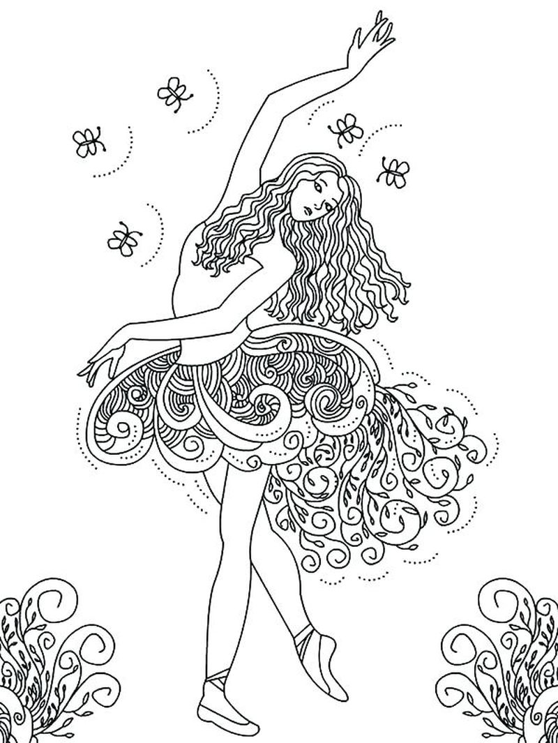Dora Ballerina Coloring Pages
