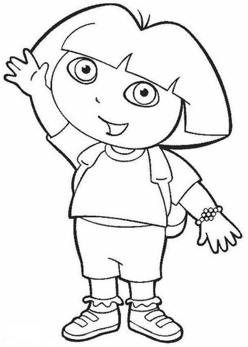 Dora Christmas Coloring Pages Printable