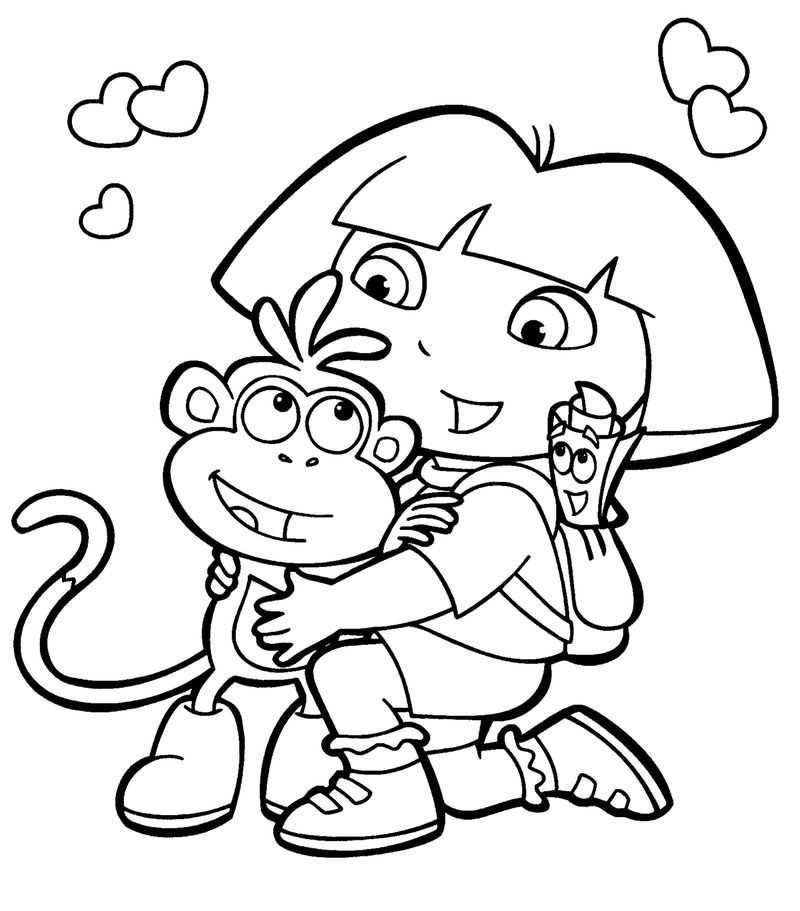 Dora Coloring Pages Printable Free