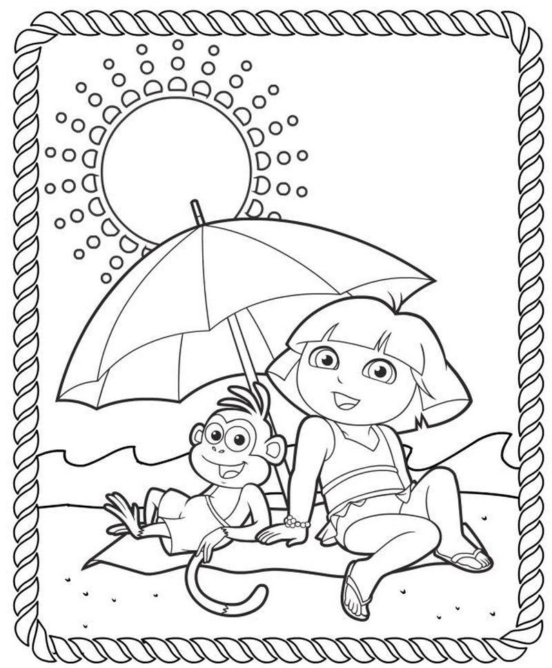 Dora Coloring Pages Youtube