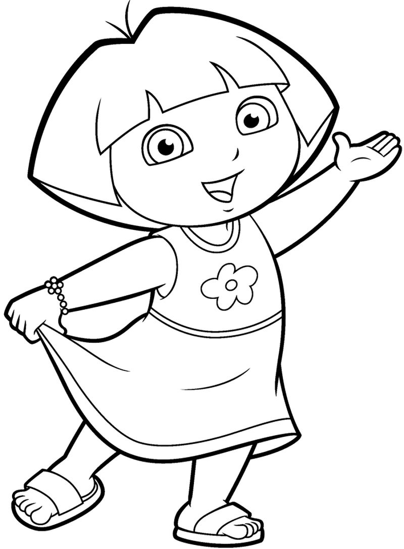 Dora Print And Coloring Pages
