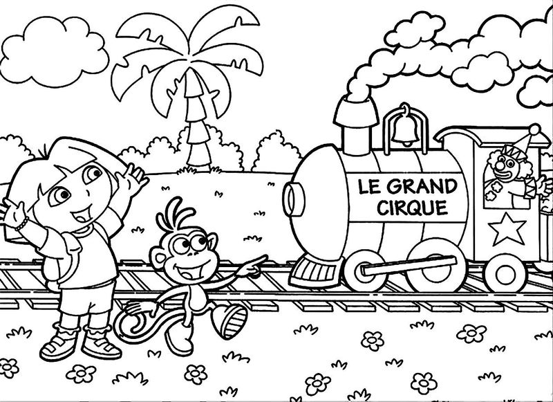 Dora Printable Coloring Pages