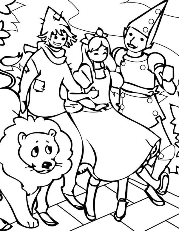 Printable Wizard Of Oz Coloring Pages PDF - Coloringfolder.com